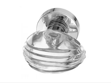 OVO STRIPED TRANSPARENT - Crystal door knob by Glass Design - view 2